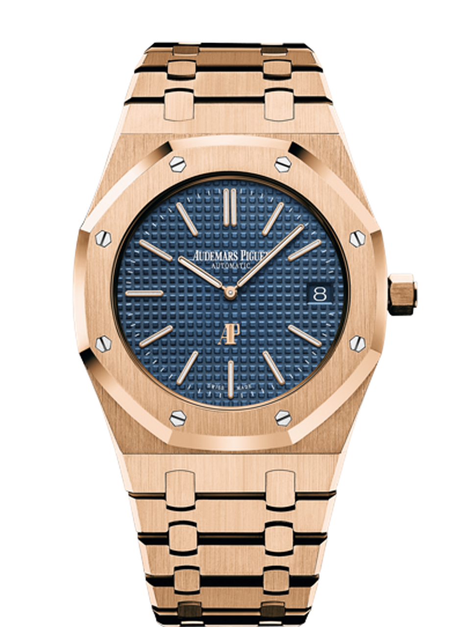 Audemars Piguet 15202 blue "Jumbo" dial for sale — authenticated